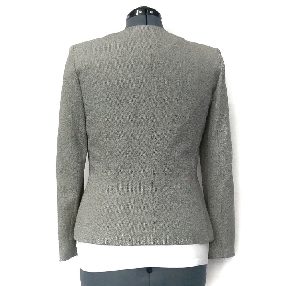 Textured Five Button Blazer Euc - image 4